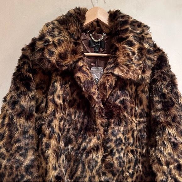 J CREW 2017 leopard faux fur jacket 3X HARD TO FIND! - Picture 5 of 8